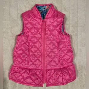 Pink Lilly Pulitzer Quilted Vest with Floral Lining